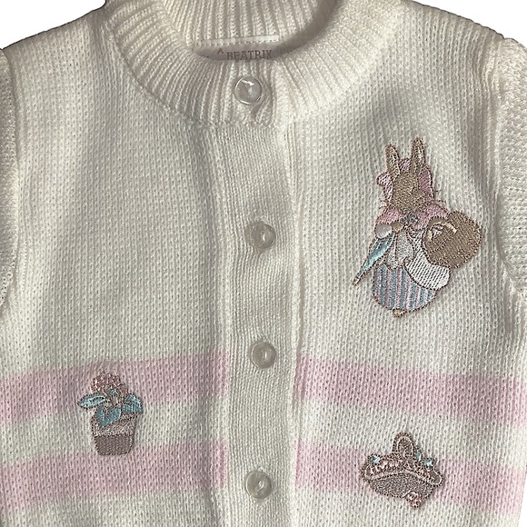 Beatrix Potter Original by Quiltex Other - Vintage 90s Baby Beatrix Potter Original Cardigan Knit Sweater by Quiltex (9 mo)